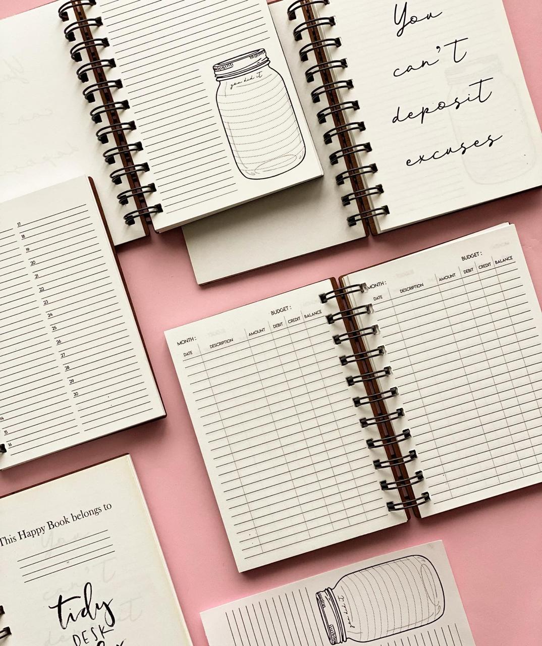 Hisab Kitab Wooden Notebook