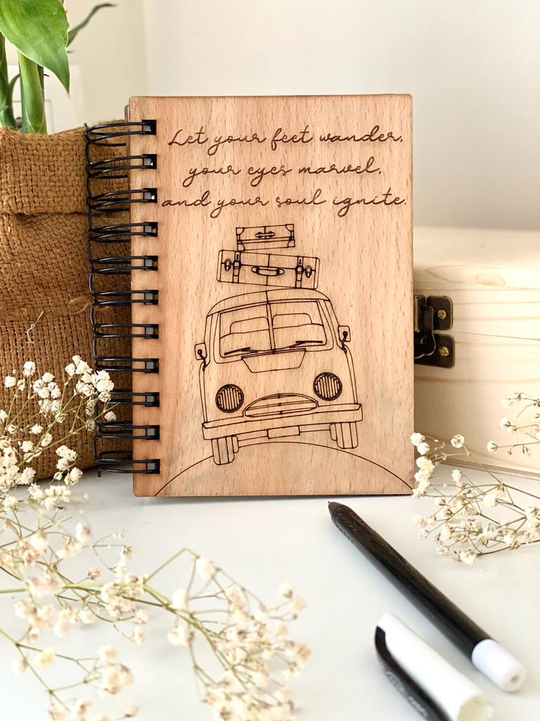 Adventure - Wooden Notebook