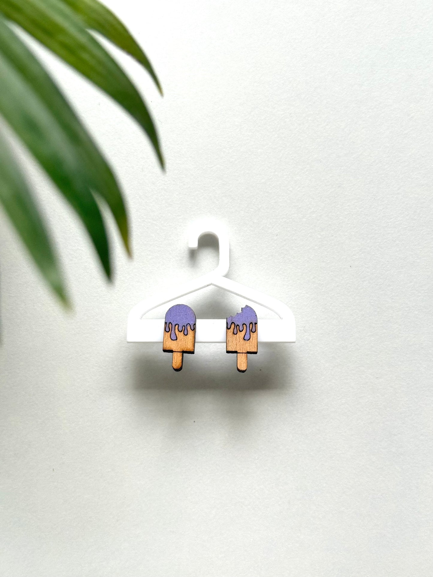 Colorful candy-shaped earrings – fun and playful design - purple