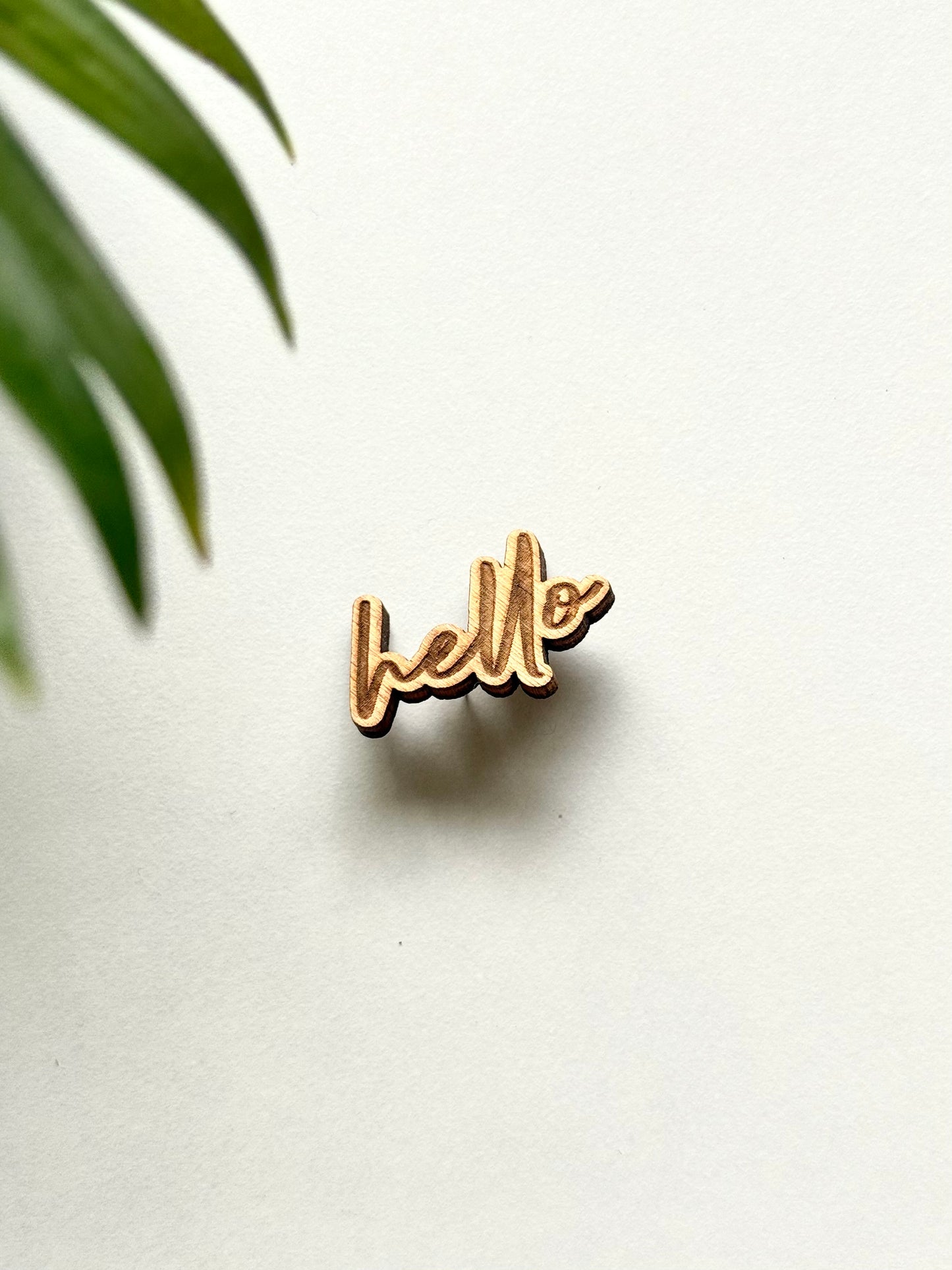 Hello Wooden Pin
