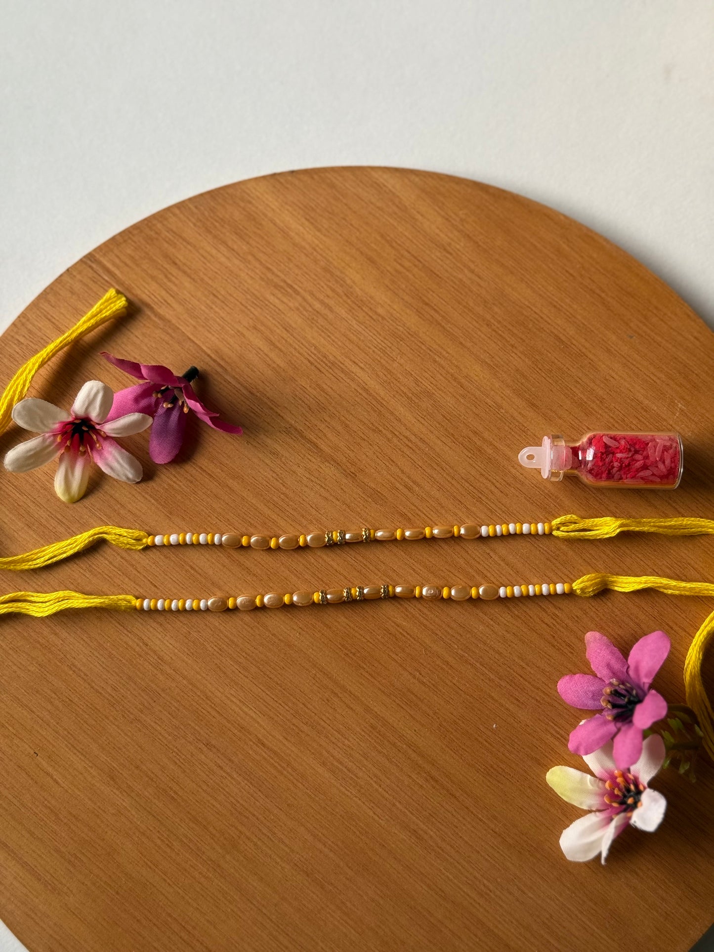 Golden Beaded Rakhi
