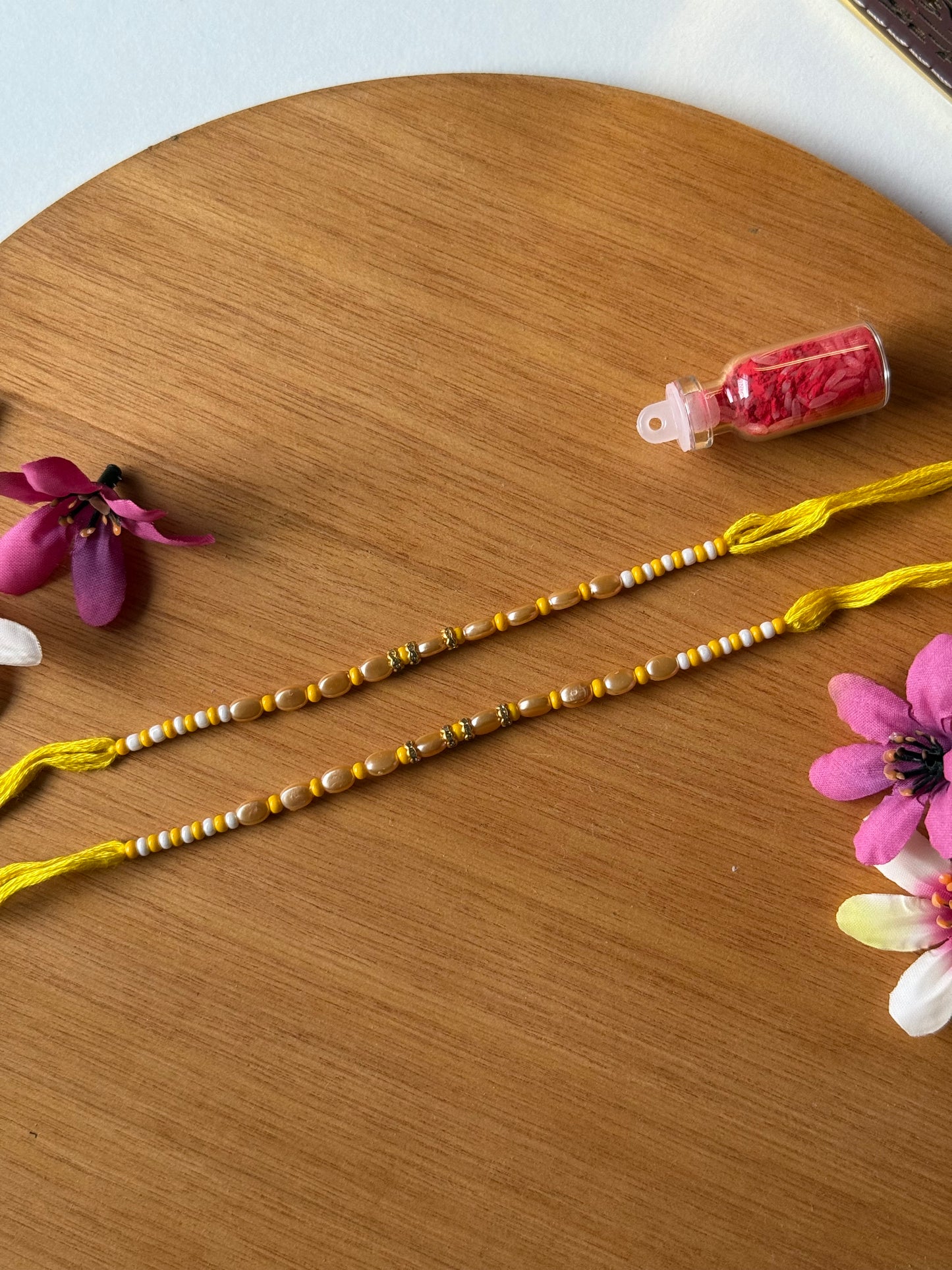 Golden Beaded Rakhi