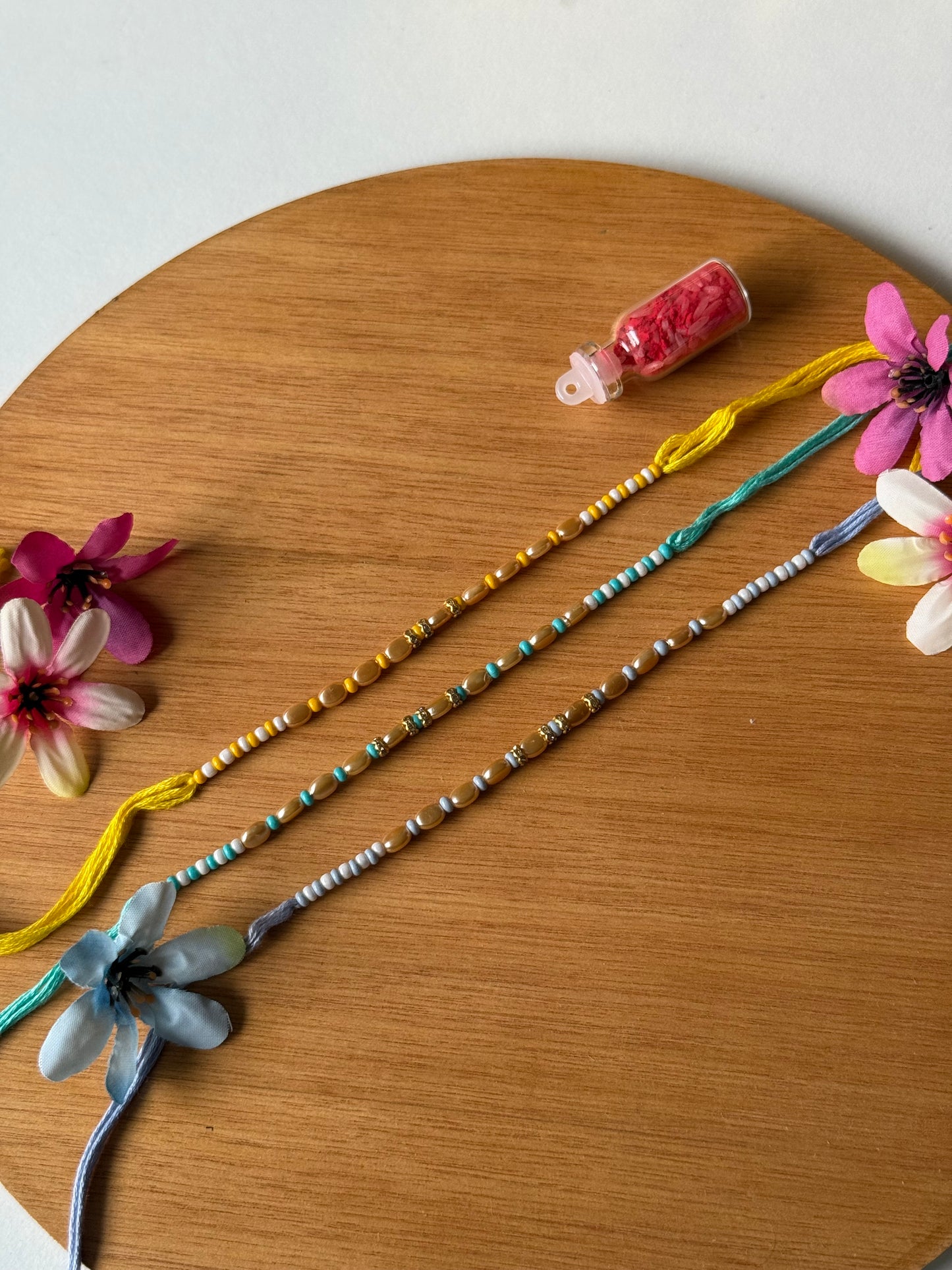 Golden Beaded Rakhi