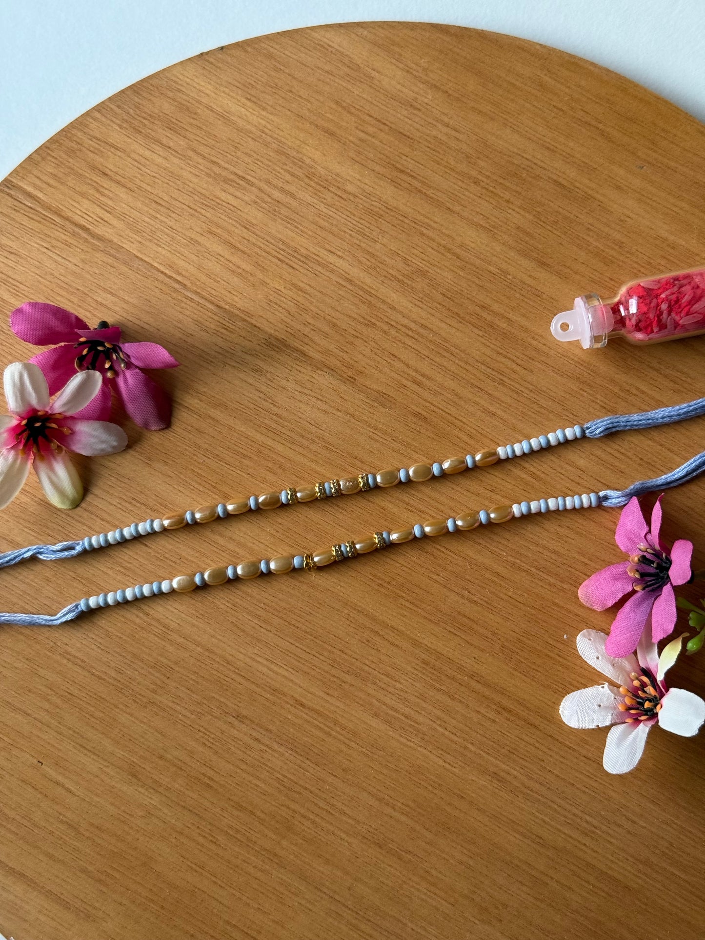Golden Beaded Rakhi