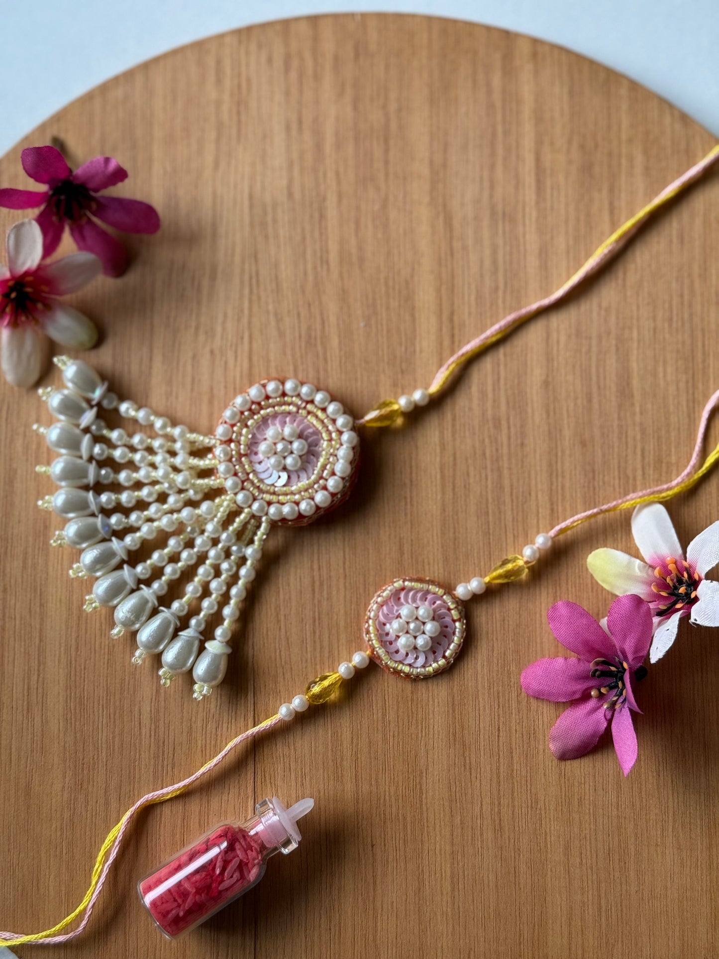 Rakhi Combo for Brother & Sister-in-Law – Elegant and Traditional