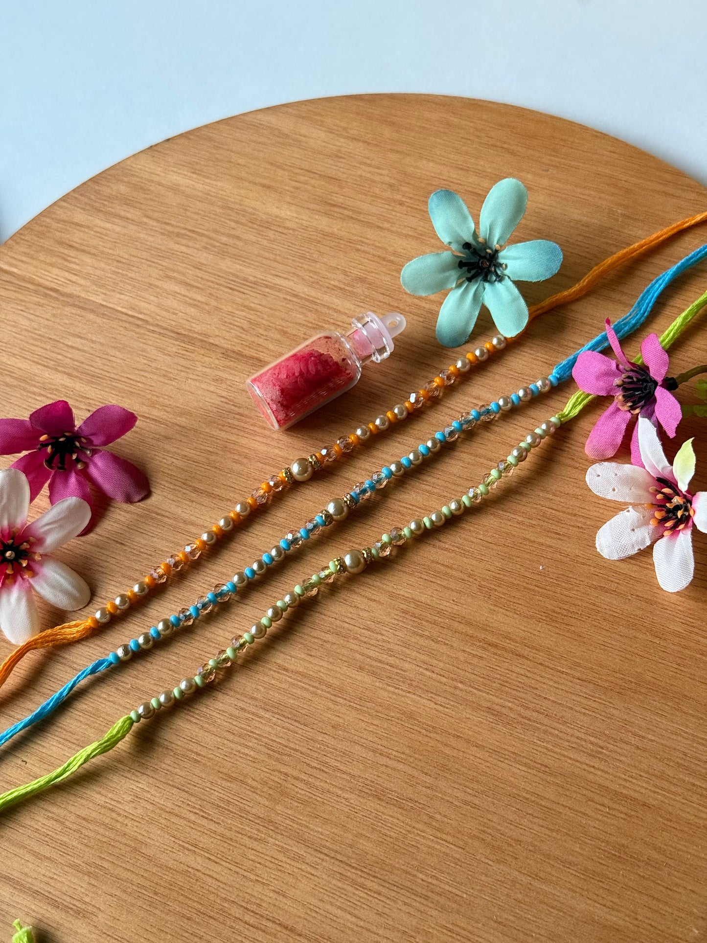 Golden Beaded Rakhi - 2