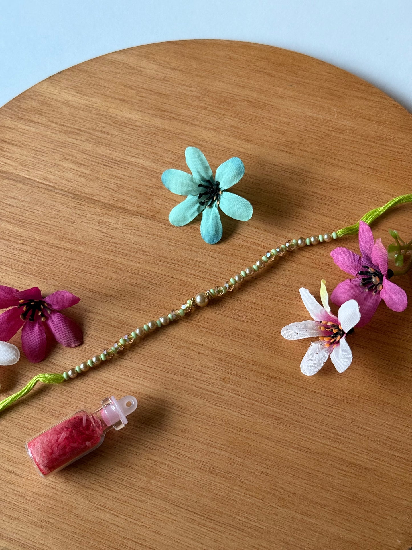 Golden Beaded Rakhi - 2