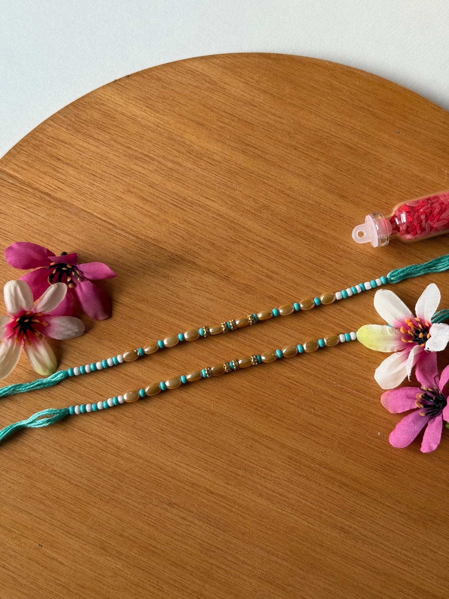 Golden Beaded Rakhi