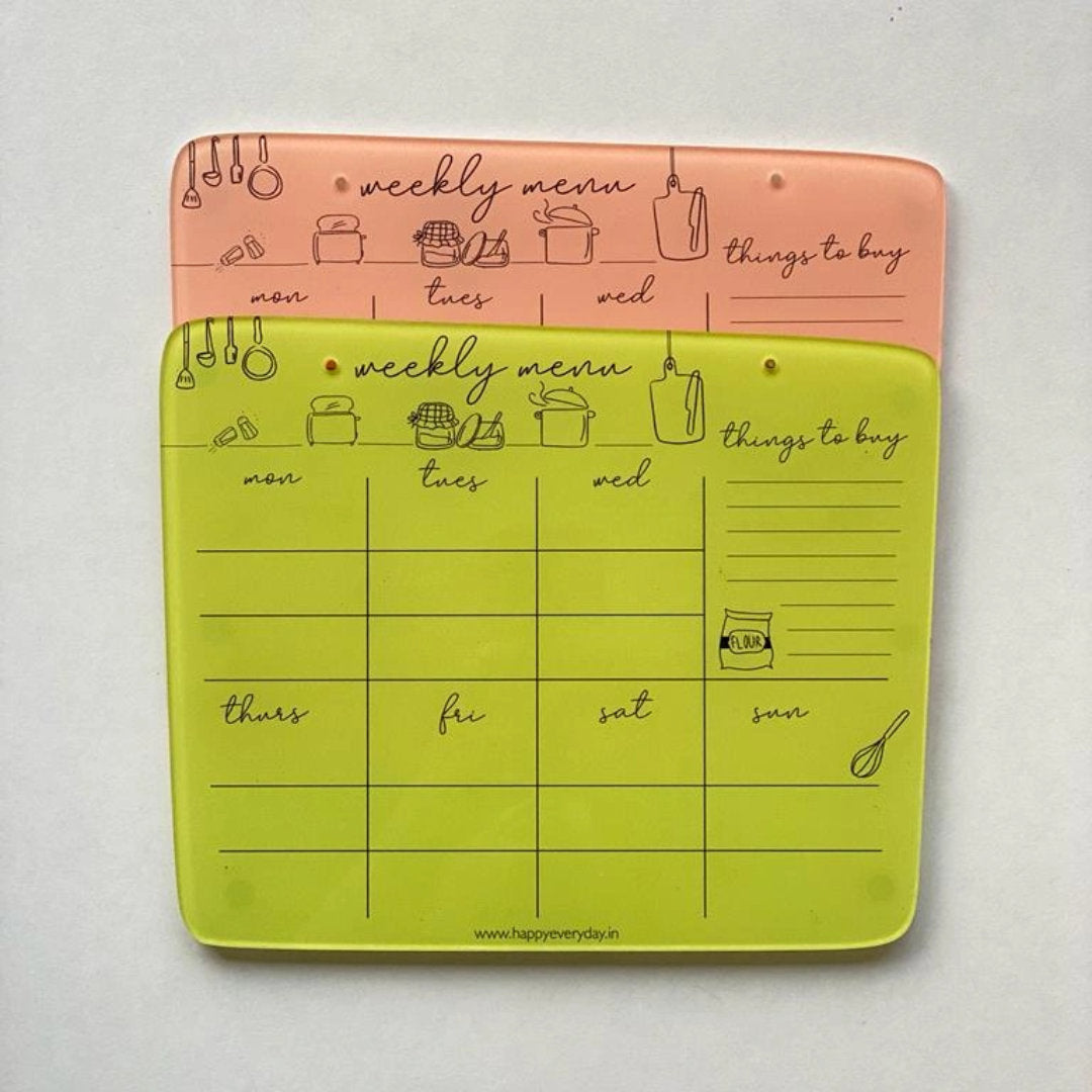 HappyEveryday Weekly Menu Magnetic Acrylic Planner