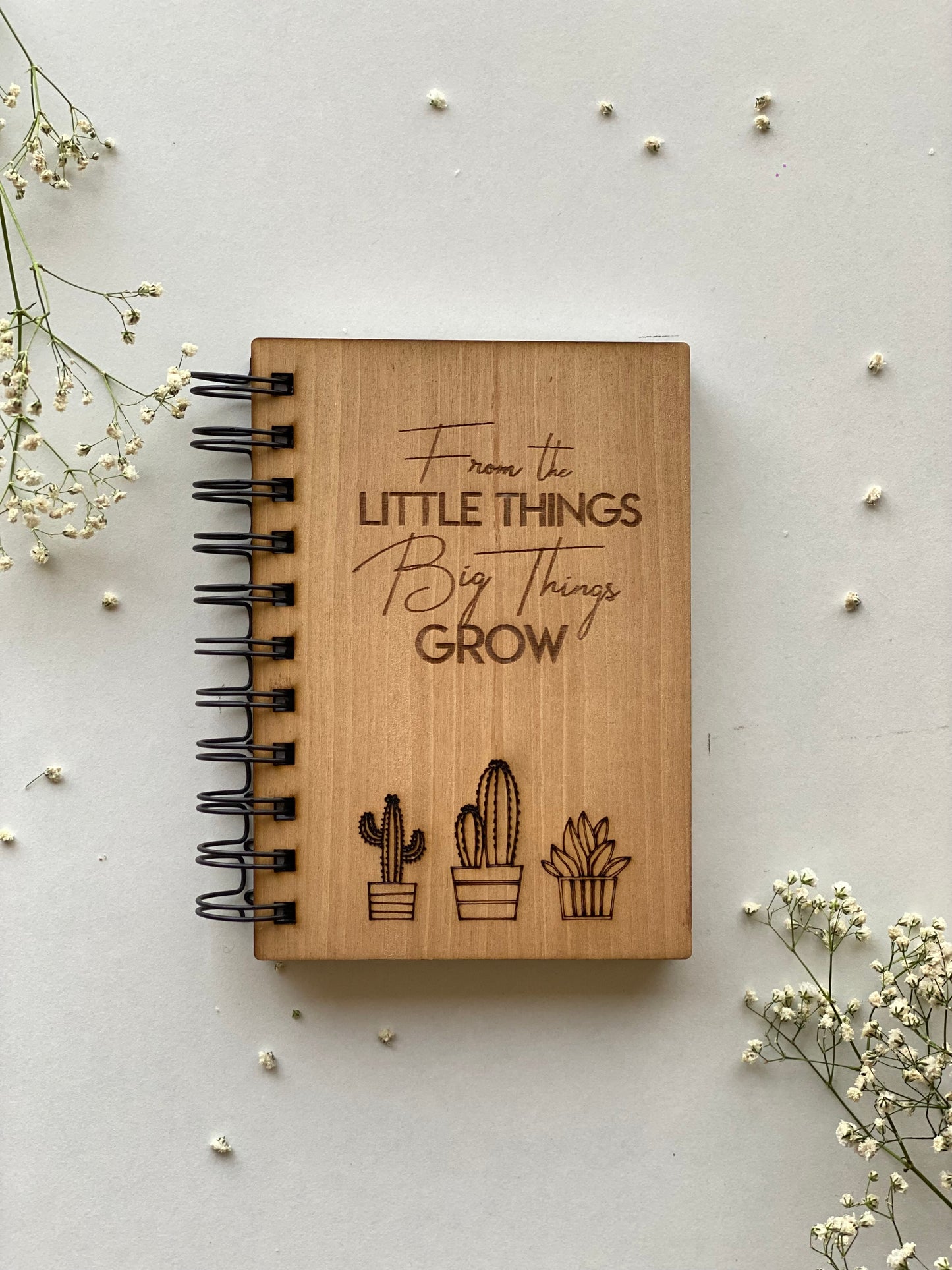 From Little Things Big Things Grow Wooden Notebook