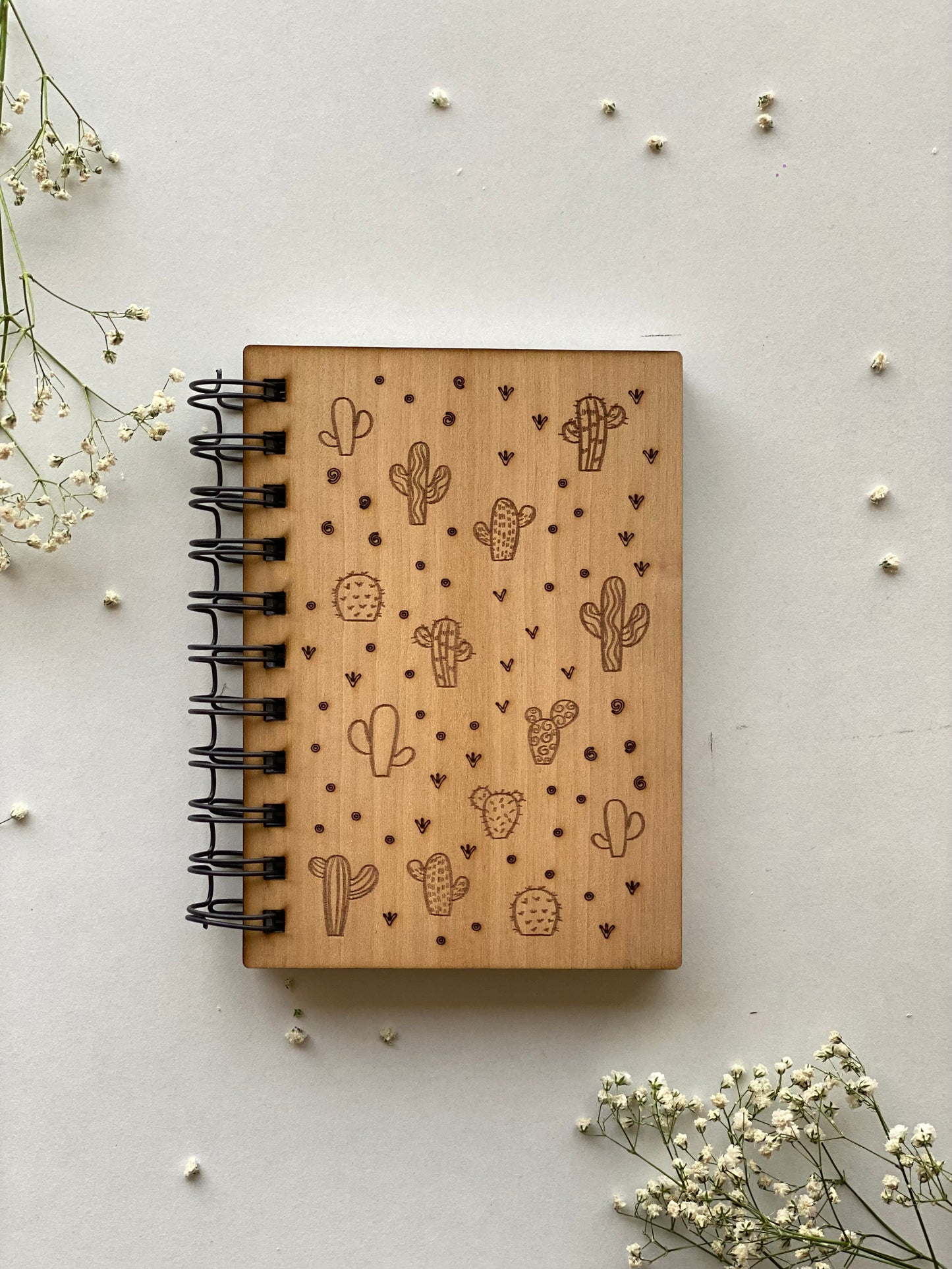 Cactus Wooden Notebook