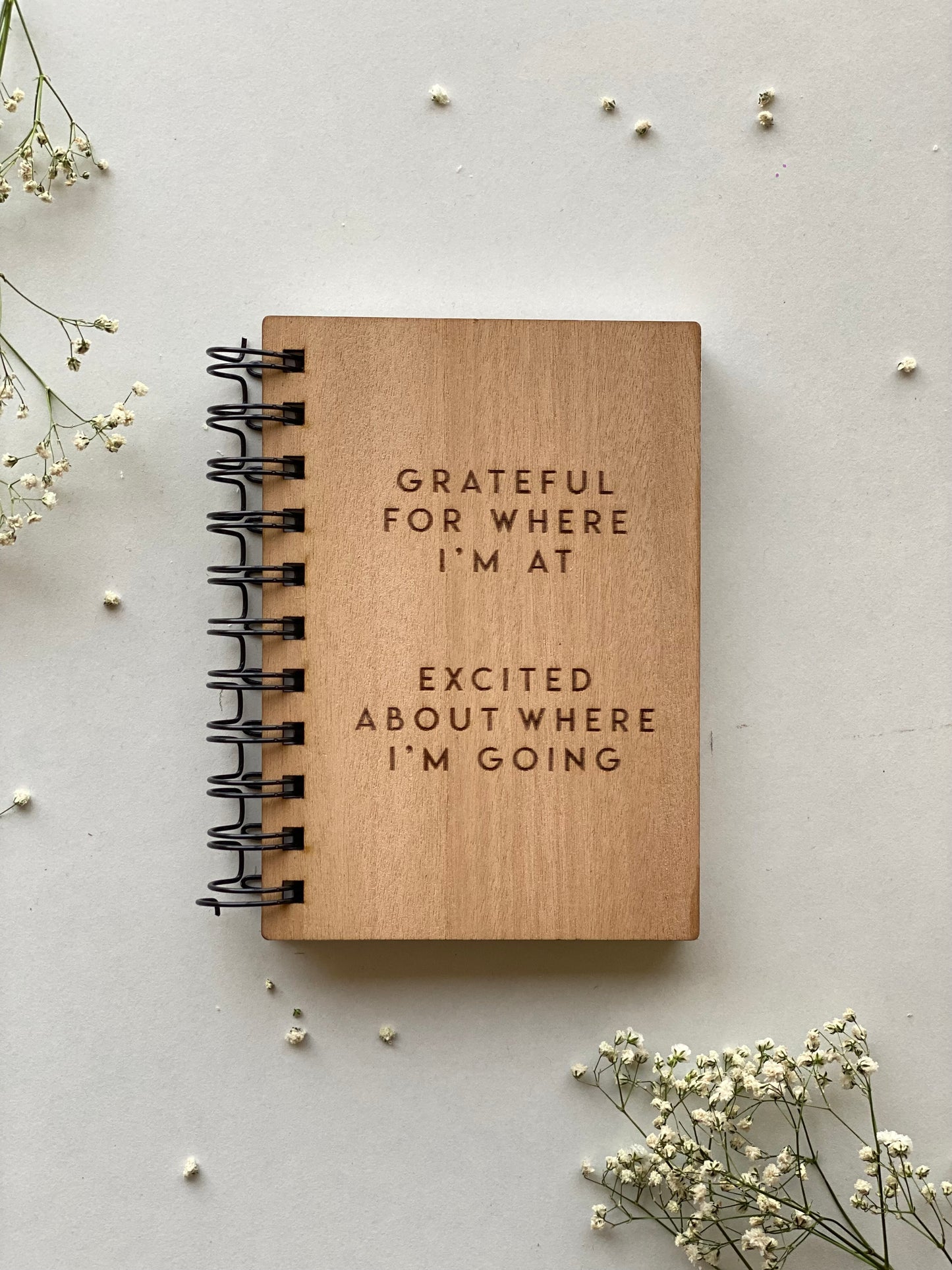 Grateful Wooden Notebook