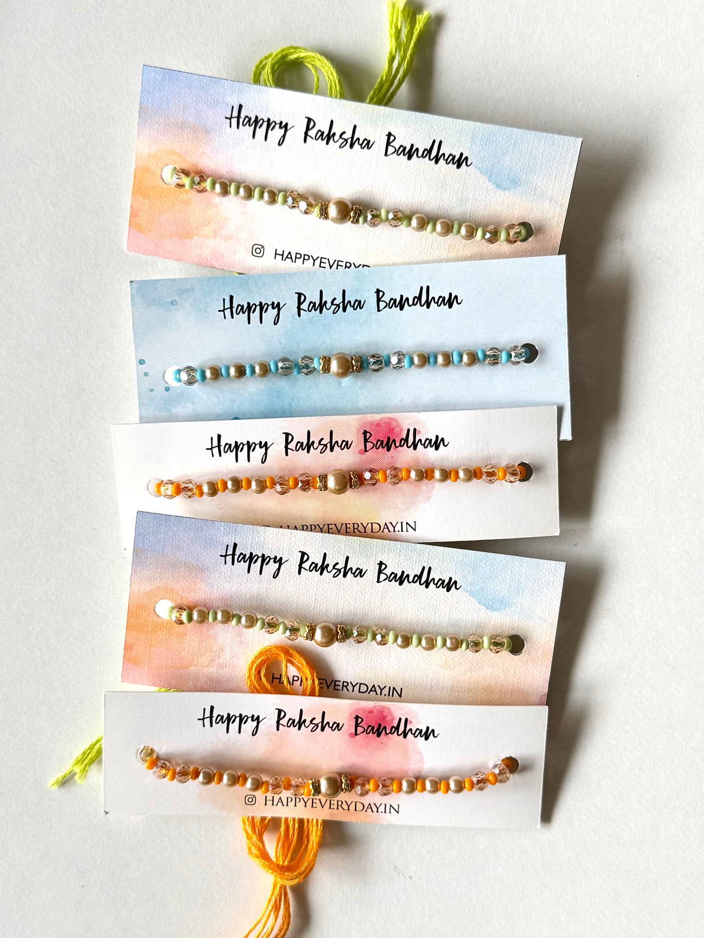 Golden Beaded Rakhi - 2