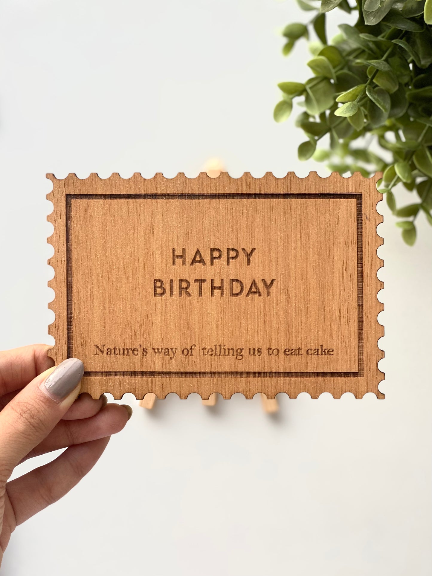 Happy Birthday Wooden Card