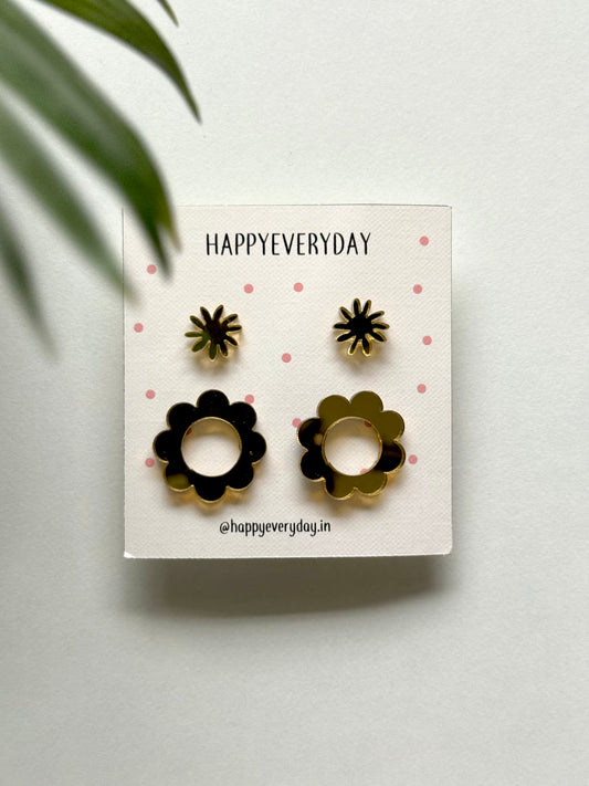 Floral Loop + Stud Earrings