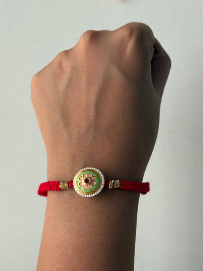 Assorted Flower Pendant Rakhi