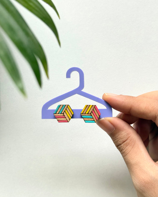 Quirky Hexagon Earrings