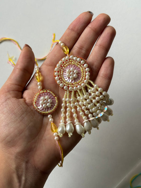Rakhi Combo for Brother & Sister-in-Law – Elegant and Traditional