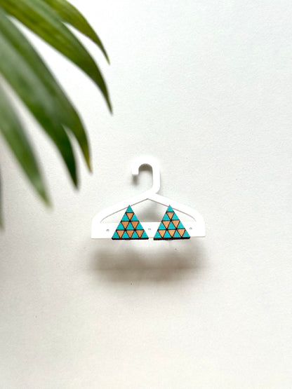 Quirky Handpainted Triangle Earrings