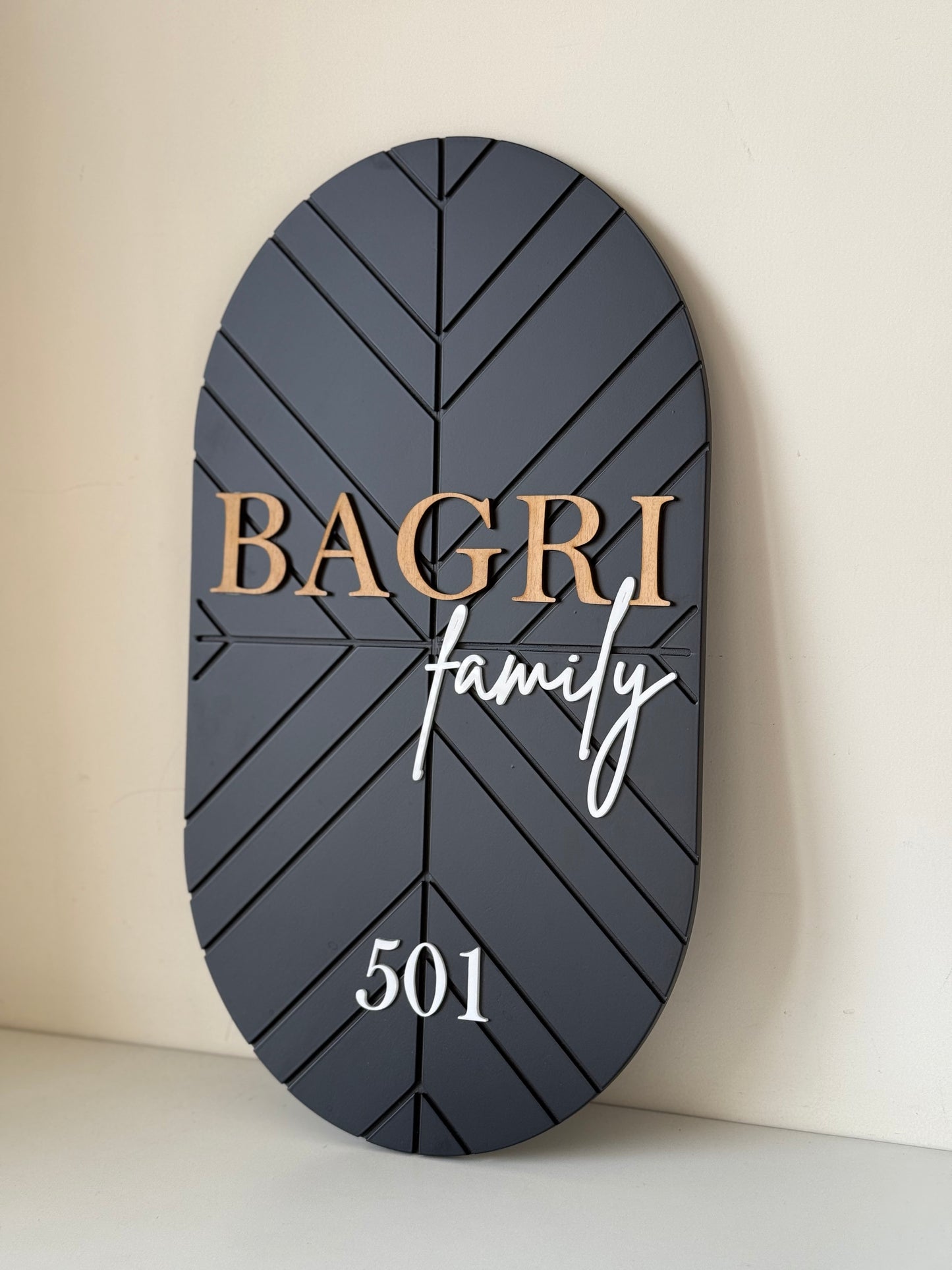 Capsule Modern Classic Grooved Nameplate