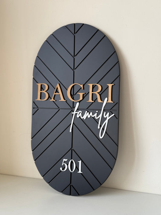 Capsule Modern Classic Grooved Nameplate