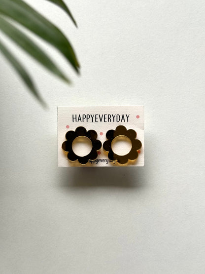 Floral Hoop Earrings