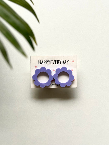 Floral Hoop Earrings