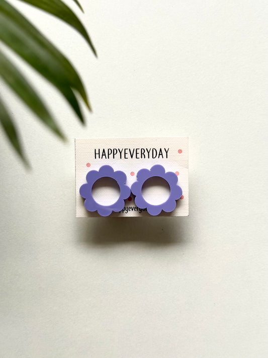 Floral Hoop Earrings