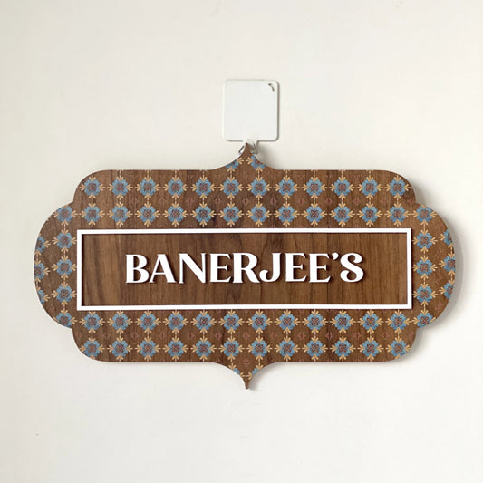 HappyEveryday Retro Banerjee Wooden Nameplate