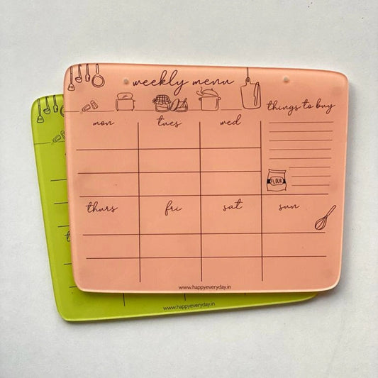 HappyEveryday Weekly Menu Magnetic Acrylic Planner