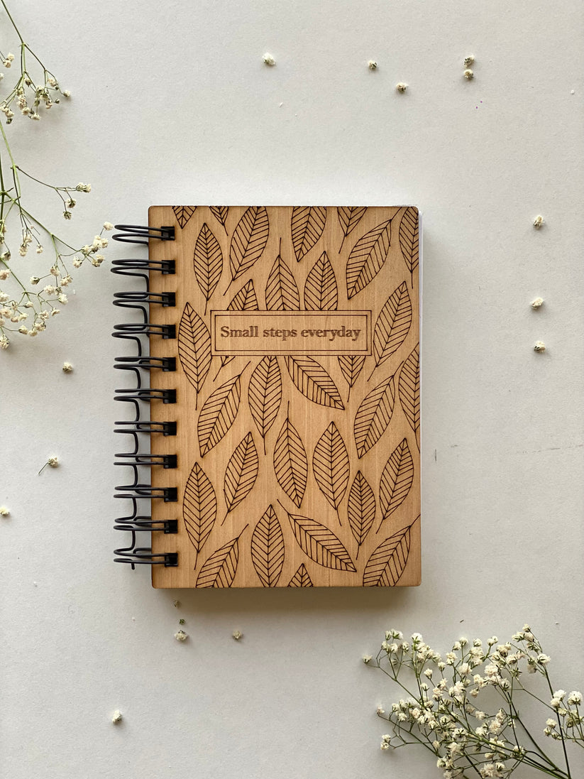 Small Steps Everyday Wooden Notebook – HappyEveryday