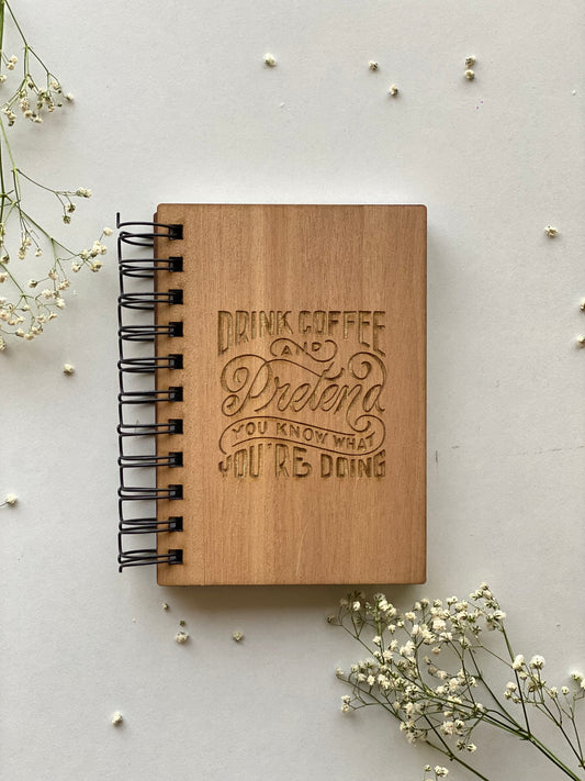 Coffee Wooden Notebook