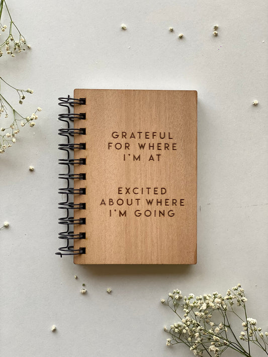 Grateful Wooden Notebook