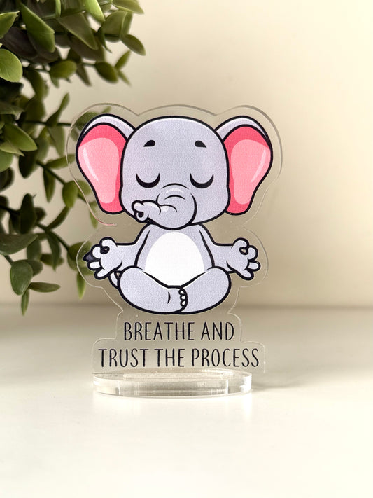 Trust the Process Elephant Desk Standee