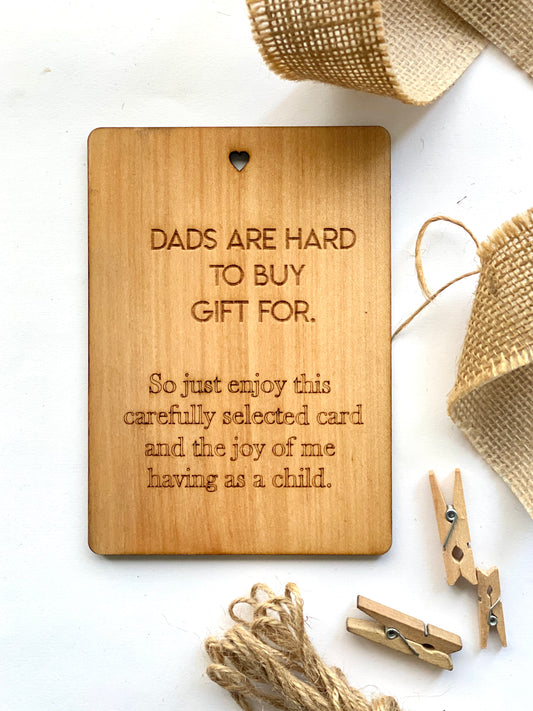Dad's Gift Wooden Card