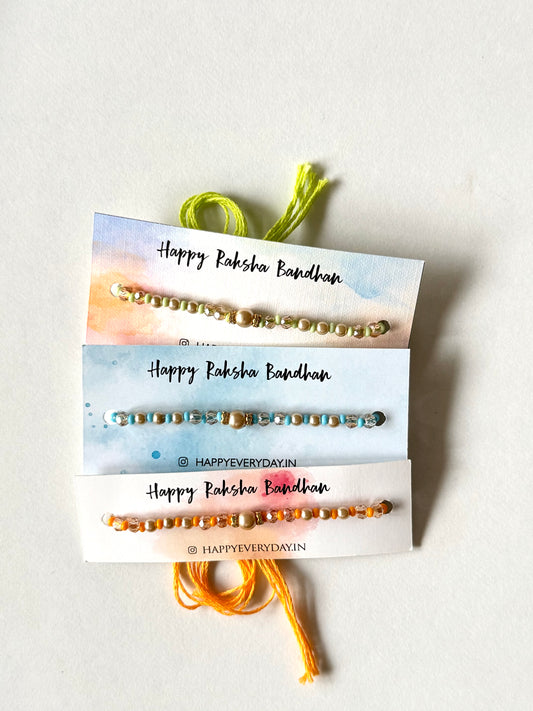 Golden Beaded Rakhi - 2