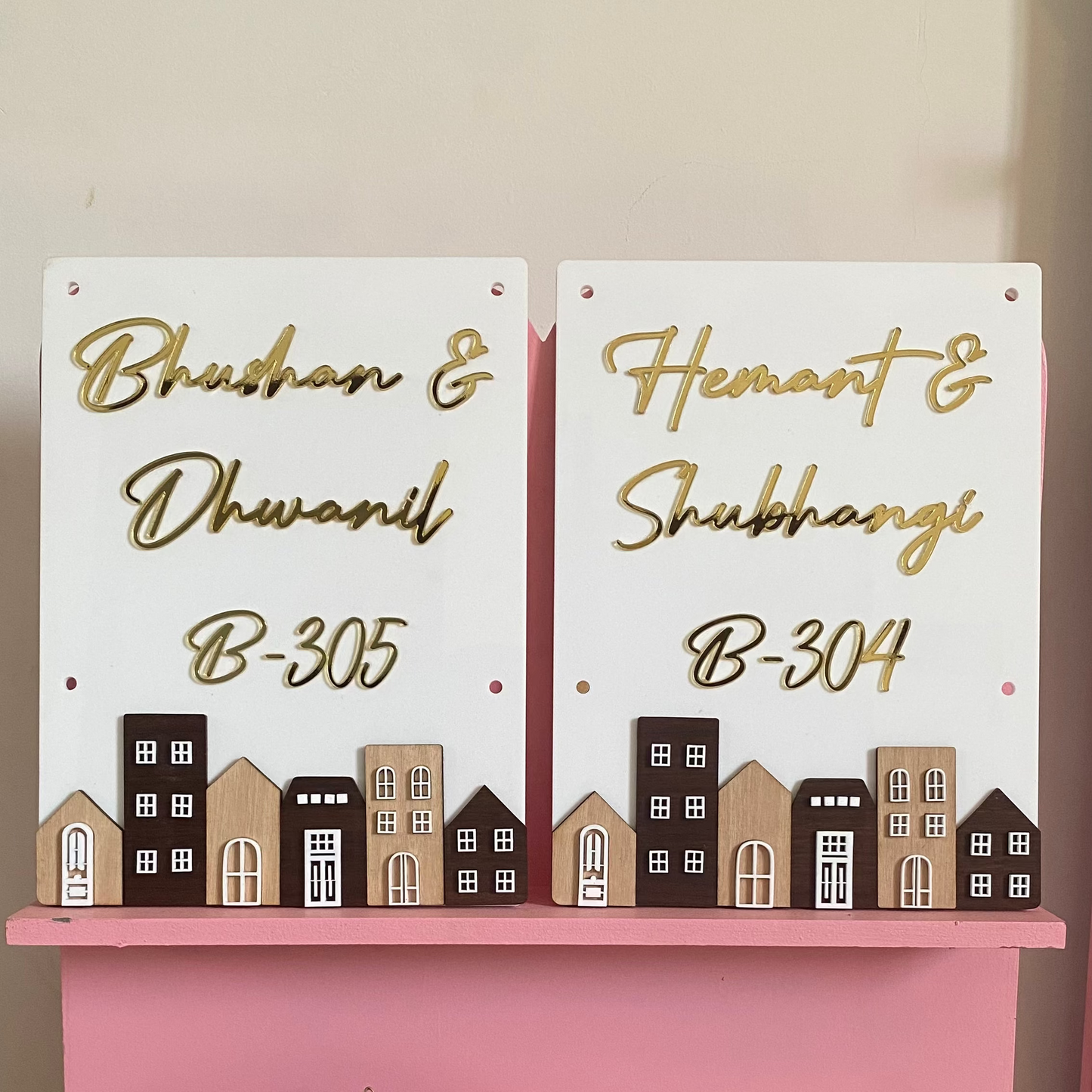 HappyEveryday House Mini Windows & Doors Acrylic Nameplate