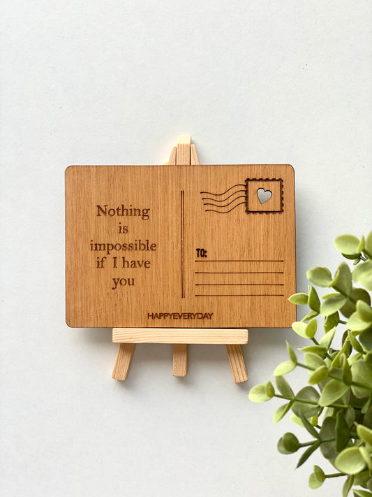 I have you - Postcard | Wooden Card