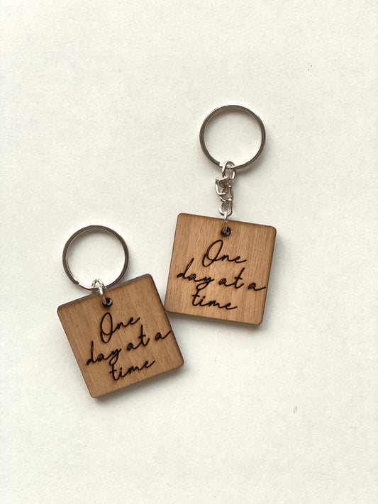One day at a time Keychain