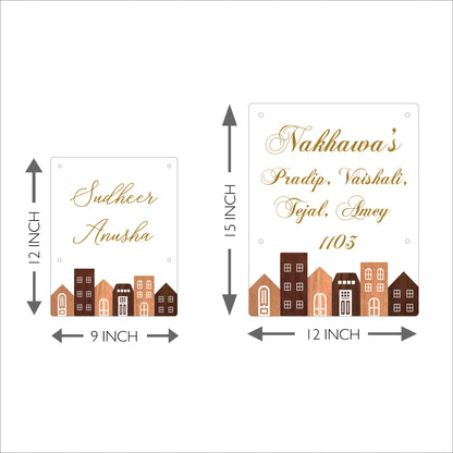 HappyEveryday House Mini Windows & Doors Acrylic Nameplate